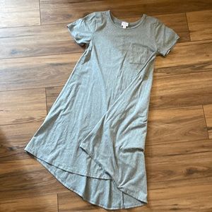 LuLaRoe Carly leggings material grey gray dress